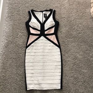 Black, White, and Pink Dress